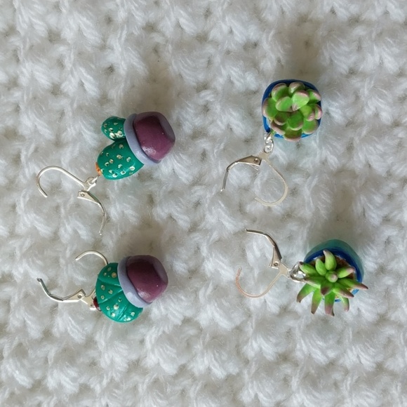 Cactus and Succulent Stitch Markers Progress Keepers Crochet Knitting Handmade - Picture 10 of 11